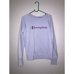 Champion Powerblend Crew Sweatshirt Purple Small
